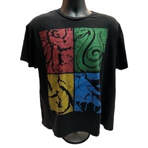 Harry Potter Hogwarts Houses Shirt XL  Gryffindor Slytherin Hufflepuff Ravenclaw